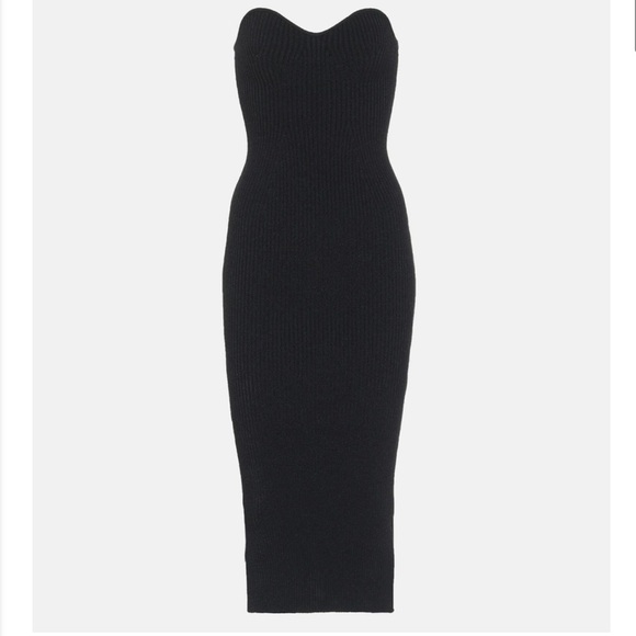 Khaite Loie ribbed-knit midi dress in Black - Picture 4 of 12